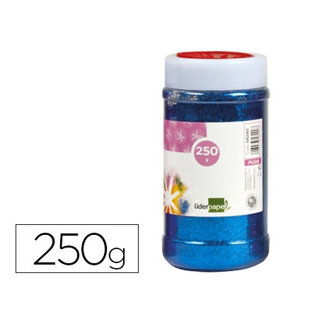 PURPURINA LIDERPAPEL FANTASIA COLOR AZUL METALIZADO BOTE DE 250 GR