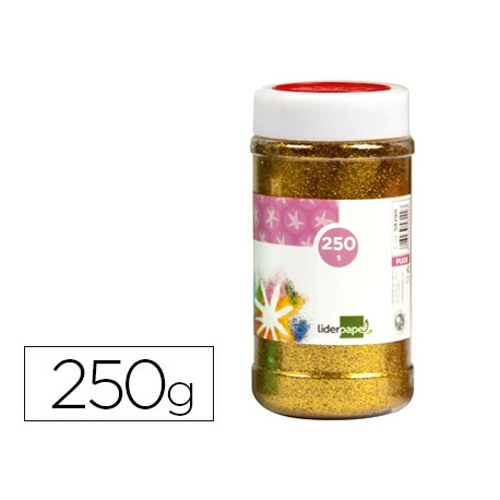 PURPURINA LIDERPAPEL FANTASIA COLOR ORO METALIZADO BOTE DE 250 GR