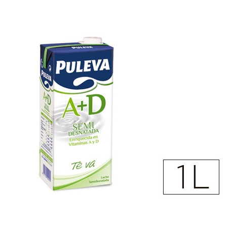 LECHE PULEVA SEMIDESNATADA BRIK DE 1 LITRO