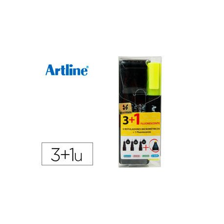 ROTULADOR ARTLINE COMIC PEN CALIBRADO MICROMETRICO NEGRO BOLSA DE 3 UDS 0,2 0,4 0,8 + PERMANENTE 853