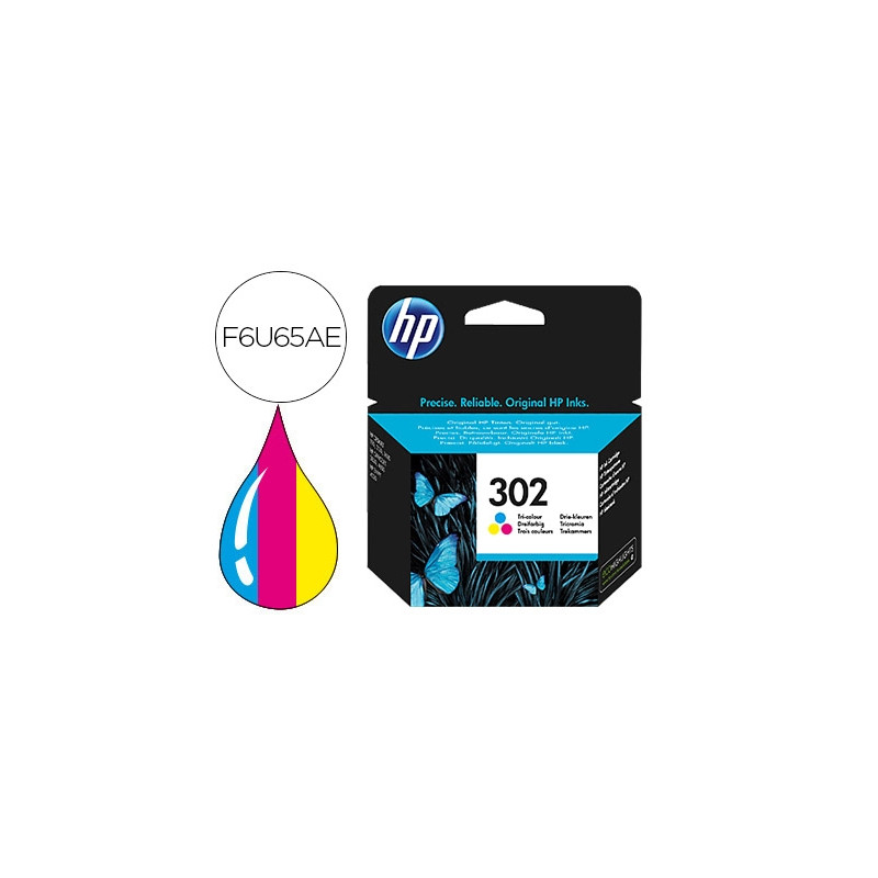 INK-JET HP 302 DESKJET 1110 / 2130 / 3630 OFFICEJET 3830 / 4650 ENVY 4520 TRICOLOR 165 PAG