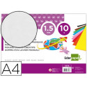 GOMA EVA LIDERPAPEL DIN A4 60G/M2 ESPESOR 1,5MM BLANCO PAQUETE DE 10 HOJAS