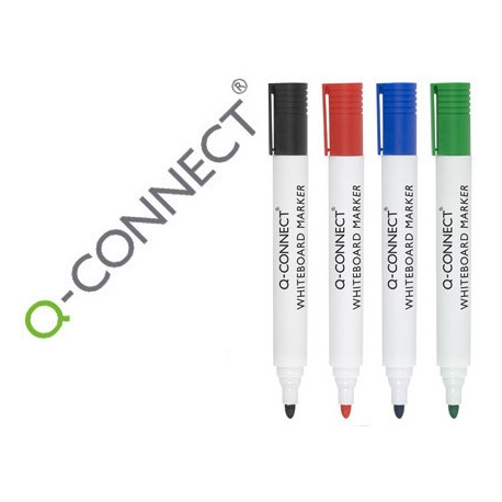 ROTULADOR Q-CONNECT PIZARRA BLANCA COLORES SURTIDOS PUNTA REDONDA 3 MM