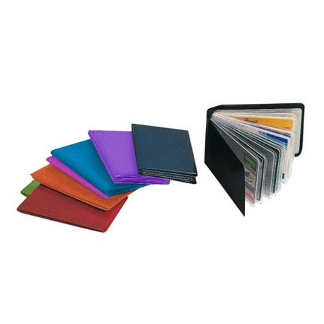 PORTATARJETAS DE CREDITO PVC BASE OPACA CAPACIDAD 10 TARJETAS EXPOSITOR DE 30 UNIDADES COLORES SURTI