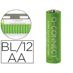 PILA Q-CONNECT ALCALINA AA BLISTER CON 12 UNIDADES