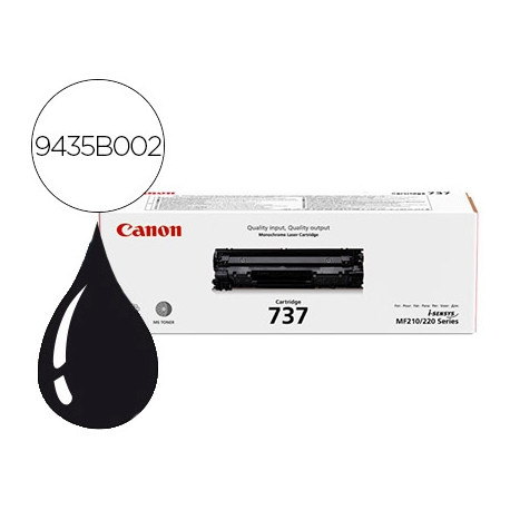 TONER CANON 737 NEGRO LBP151DW / MF 211 / MF212W / MF216N / MF217W COLOR 2400 PAG