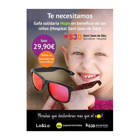 Gafa solidaria Hope en beneficio de los ni?os (Hospital Sant Joan de D?u).