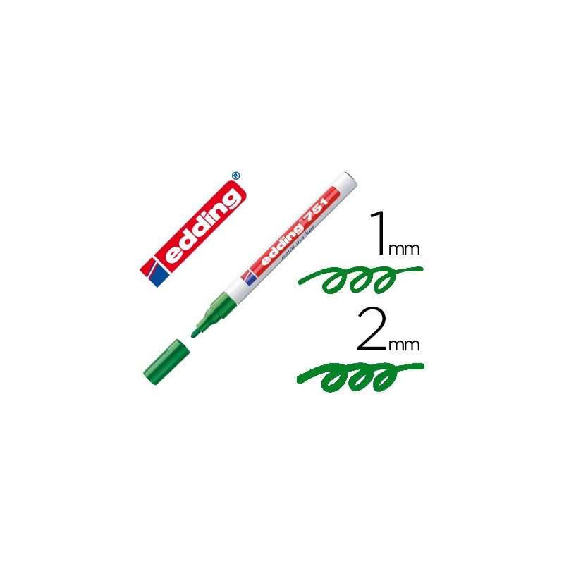 ROTULADOR EDDING PUNTA FIBRA 751 VERDE PUNTA REDONDA 1-2 MM