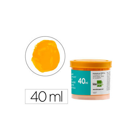 TEMPERA LIDERPAPEL ESCOLAR 40 ML AMARILLO ORO