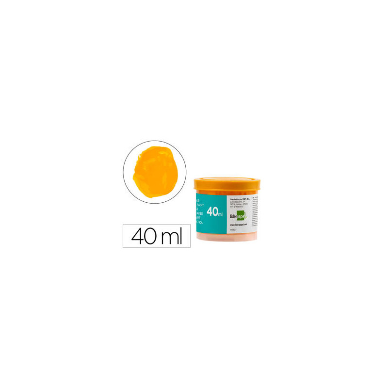 TEMPERA LIDERPAPEL ESCOLAR 40 ML AMARILLO ORO