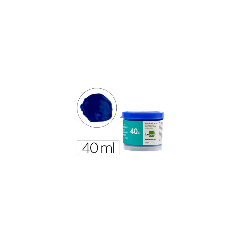 TEMPERA LIDERPAPEL ESCOLAR 40 ML AZUL ULTRAMAR