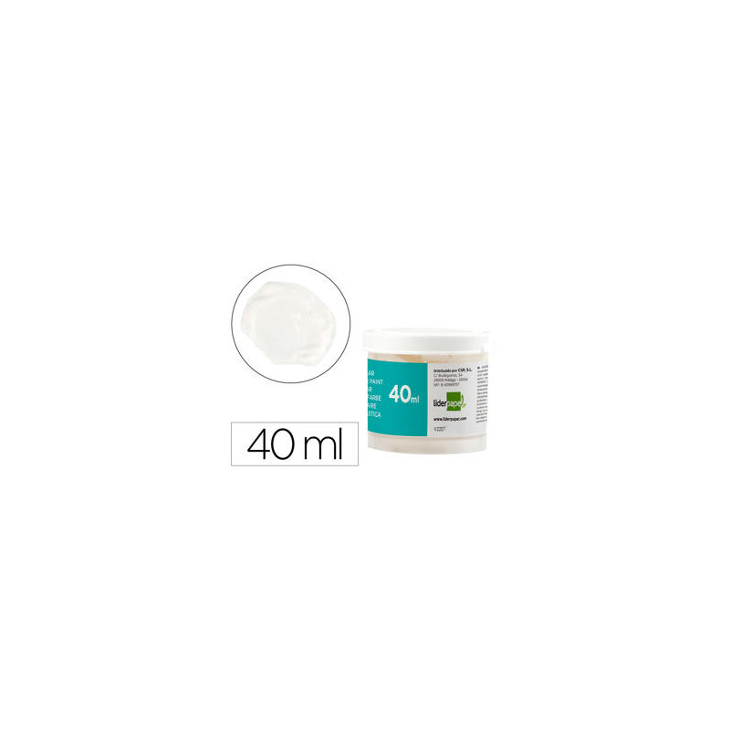 TEMPERA LIDERPAPEL ESCOLAR 40 ML BLANCO