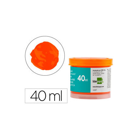 TEMPERA LIDERPAPEL ESCOLAR 40 ML NARANJA