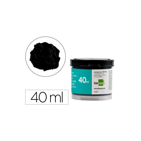 TEMPERA LIDERPAPEL ESCOLAR 40 ML NEGRO