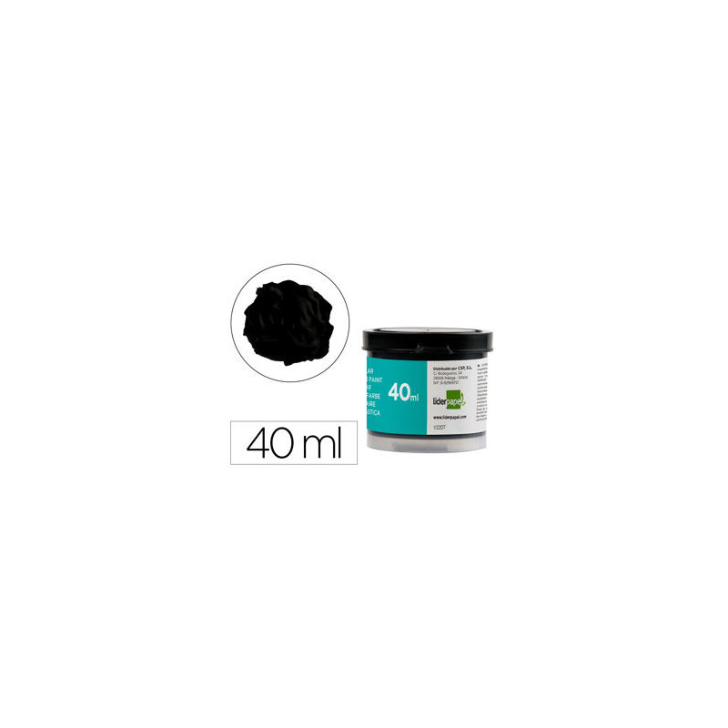 TEMPERA LIDERPAPEL ESCOLAR 40 ML NEGRO