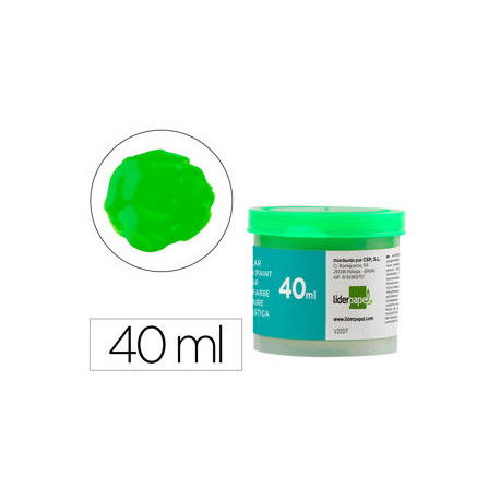 TEMPERA LIDERPAPEL ESCOLAR 40 ML VERDE CLARO