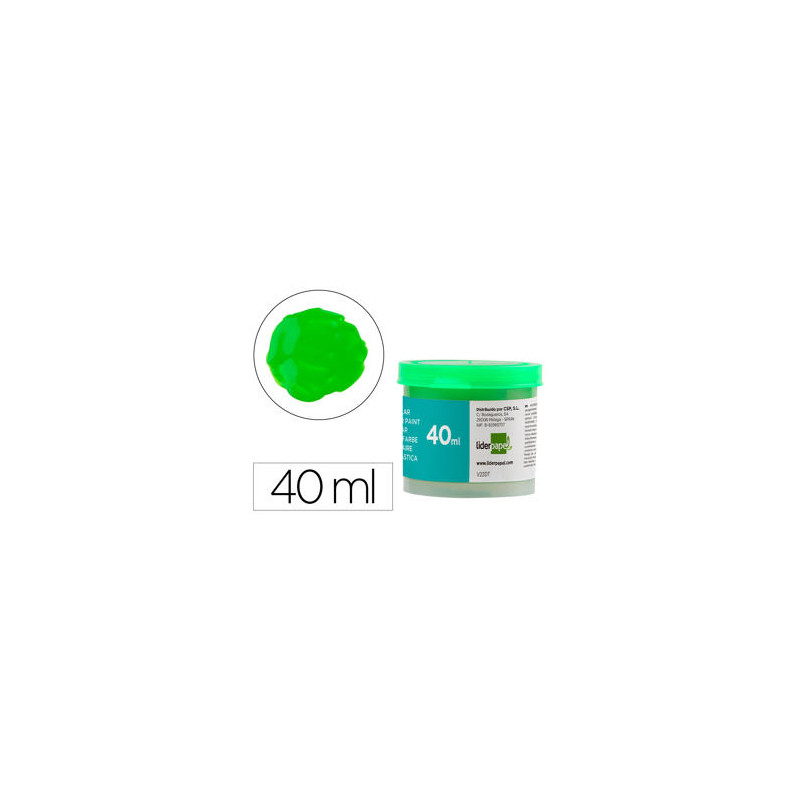 TEMPERA LIDERPAPEL ESCOLAR 40 ML VERDE CLARO