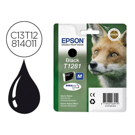 INK-JET EPSON T1281 STYLUS S22 / SX125 NEGRO -170 PAG-