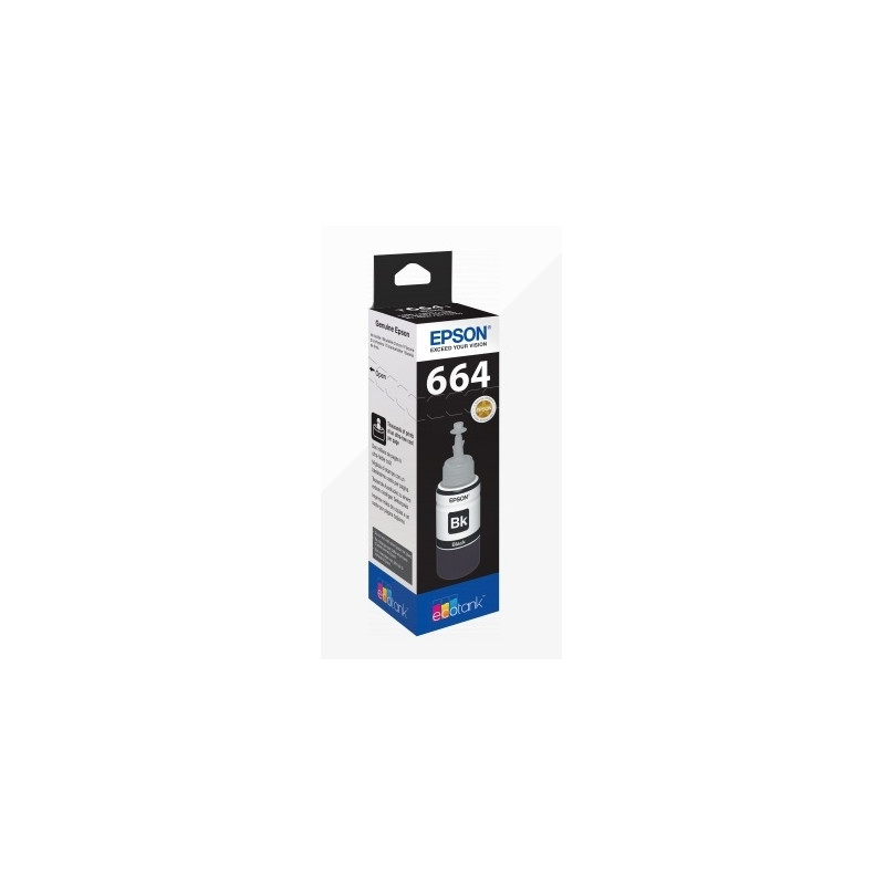 TINTA EPSON T6641 ET2500/2550/ /14000/L475/565/575/4500 NEGRO BOTELLA 70 ML 4.000 PAG