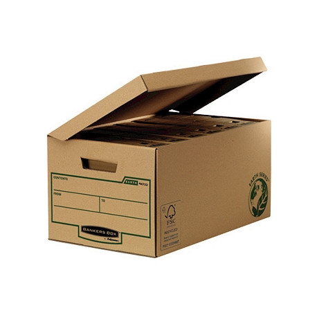 CAJON FELLOWES CARTON RECICLADO PARA ALMACENAMIENTO DE ARCHIVADORES CAPACIDAD 6 CAJAS DE ARCHIVO 80 