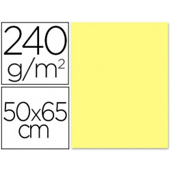 CARTULINA LIDERPAPEL 50X65 CM 240G/M2 AMARILLO MEDIO PAQUETE DE 25 HOJAS