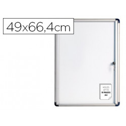 VITRINA DE ANUNCIOS BI-OFFICE FONDO MAGNETICO EXTRAPLANA DE INTERIOR 490X664 MM