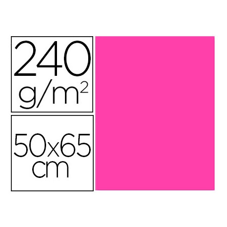 CARTULINA LIDERPAPEL 50X65 CM 240G/M2 FUCSIA PAQUETE DE 25 HOJAS