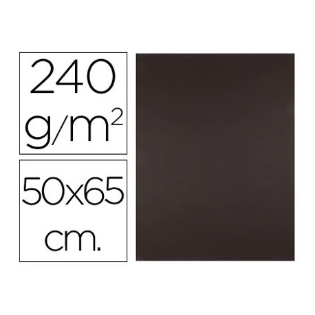 CARTULINA LIDERPAPEL 50X65 CM 240G/M2 MARRON PAQUETE DE 25 HOJAS