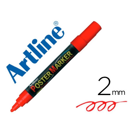 ROTULADOR ARTLINE POSTER MARKER EPP-4-ROJ PUNTA REDONDA 2 MM COLOR ROJO