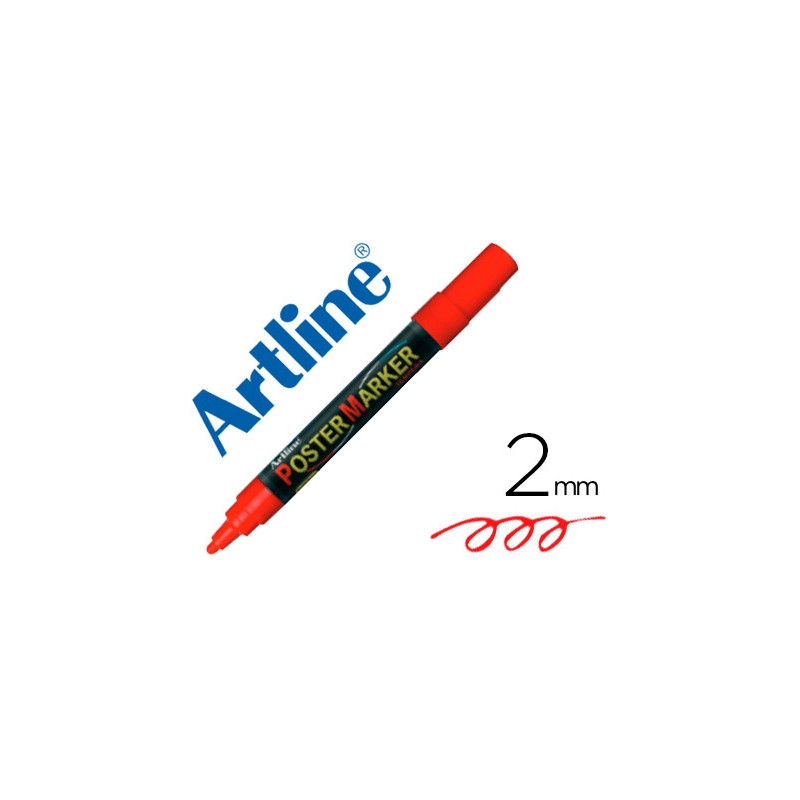 ROTULADOR ARTLINE POSTER MARKER EPP-4-ROJ PUNTA REDONDA 2 MM COLOR ROJO