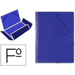 CARPETA GOMAS SOLAPAS CARTON SARO TAMA?O FOLIO AZUL