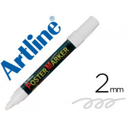 ROTULADOR ARTLINE POSTER MARKER EPP-4-BLA PUNTA REDONDA 2 MM COLOR BLANCO