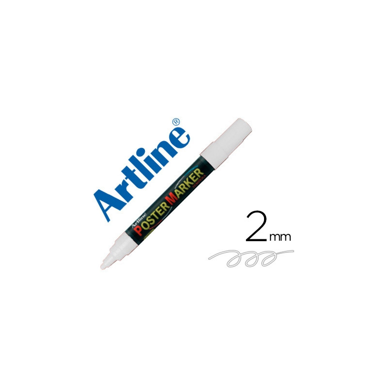 ROTULADOR ARTLINE POSTER MARKER EPP-4-BLA PUNTA REDONDA 2 MM COLOR BLANCO