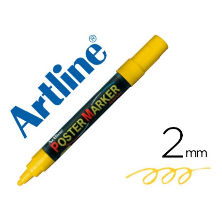 ROTULADOR ARTLINE POSTER MARKER EPP-4-AMA FLU PUNTA REDONDA 2 MM COLOR AMARILLO FLUOR