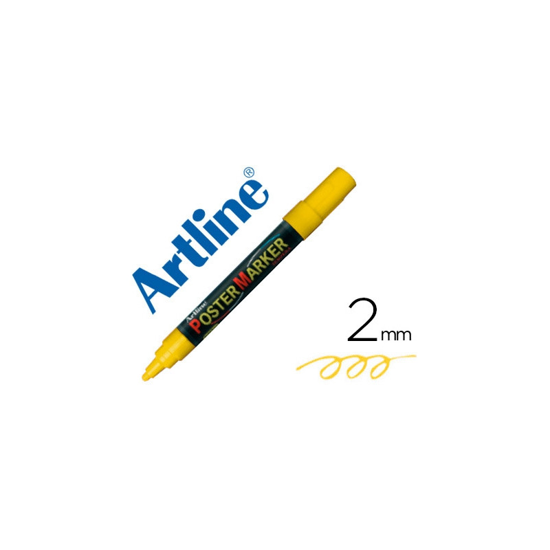 ROTULADOR ARTLINE POSTER MARKER EPP-4-AMA FLU PUNTA REDONDA 2 MM COLOR AMARILLO FLUOR