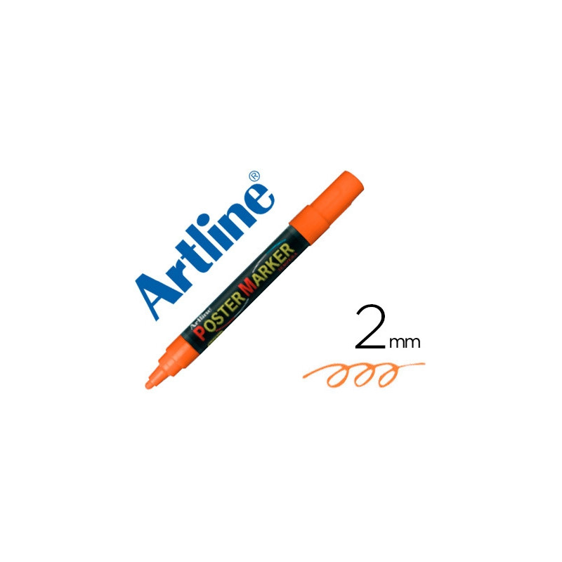 ROTULADOR ARTLINE POSTER MARKER EPP-4-NAR FLU PUNTA REDONDA 2 MM COLOR NARANJA FLUOR