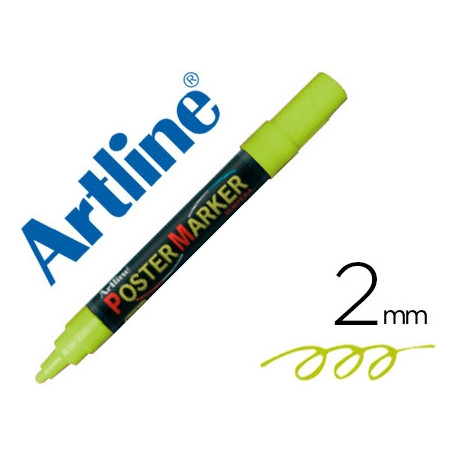 ROTULADOR ARTLINE POSTER MARKER EPP-4-VER FLU PUNTA REDONDA 2 MM COLOR VERDE FLUOR