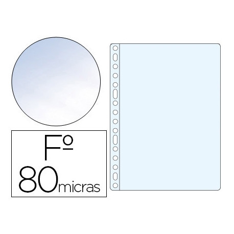 FUNDA MULTITALADRO ESSELTE FOLIO POLIPROPILENO 80 MC CRISTAL 