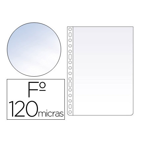 FUNDA MULTITALADRO ESSELTE FOLIO POLIPROPILENO 120 MC CRISTAL 