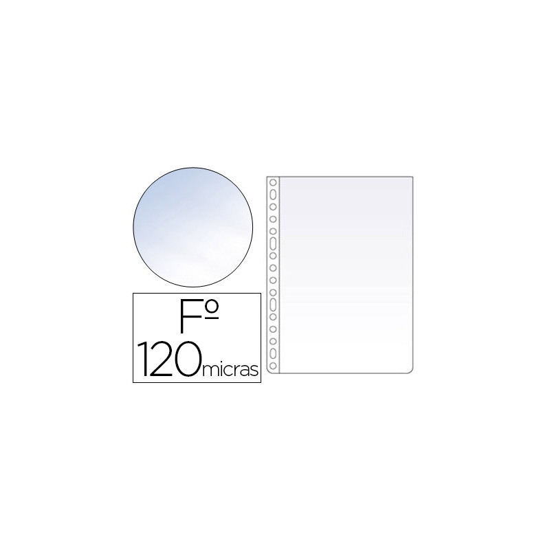 FUNDA MULTITALADRO ESSELTE FOLIO POLIPROPILENO 120 MC CRISTAL 