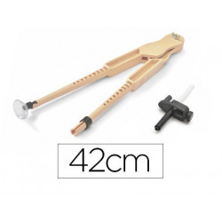 COMPAS PARA ENCERADO FAIBO DE PLASTICO IMITACION MADERA CON ADAPTADOR 42 CM