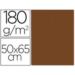 CARTULINA LIDERPAPEL 50X65 CM 180 GR MARRON UNIDAD