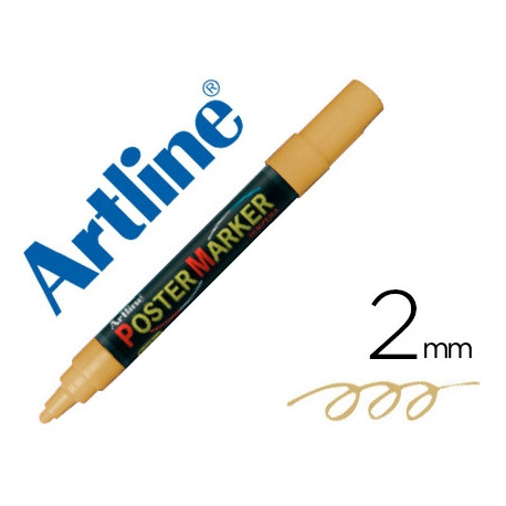 ROTULADOR ARTLINE POSTER MARKER EPP-4-ORO MET PUNTA REDONDA 2 MM COLOR METALIZADO ORO