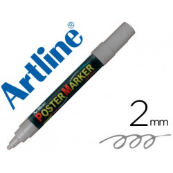 ROTULADOR ARTLINE POSTER MARKER EPP-4-PLA MET PUNTA REDONDA 2 MM COLOR METALIZADO PLATA