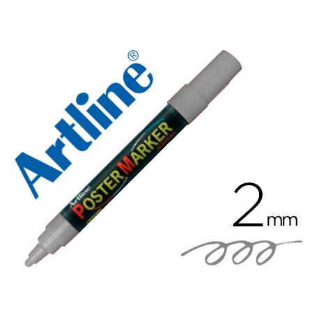 ROTULADOR ARTLINE POSTER MARKER EPP-4-PLA MET PUNTA REDONDA 2 MM COLOR METALIZADO PLATA