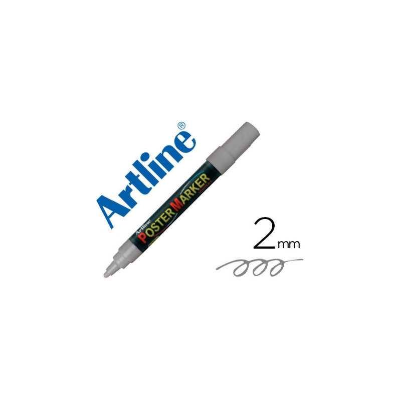 ROTULADOR ARTLINE POSTER MARKER EPP-4-PLA MET PUNTA REDONDA 2 MM COLOR METALIZADO PLATA