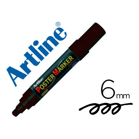 ROTULADOR ARTLINE POSTER MARKER EPP-6-NEG PUNTA REDONDA 6 MM COLOR NEGRO