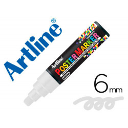 ROTULADOR ARTLINE POSTER MARKER EPP-6-BLA PUNTA REDONDA 6 MM COLOR BLANCO