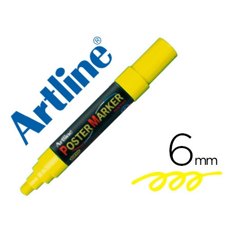 ROTULADOR ARTLINE POSTER MARKER EPP-6-AMA FLUO PUNTA REDONDA 6 MM COLOR AMARILLO FLUOR