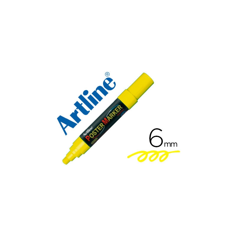 ROTULADOR ARTLINE POSTER MARKER EPP-6-AMA FLUO PUNTA REDONDA 6 MM COLOR AMARILLO FLUOR